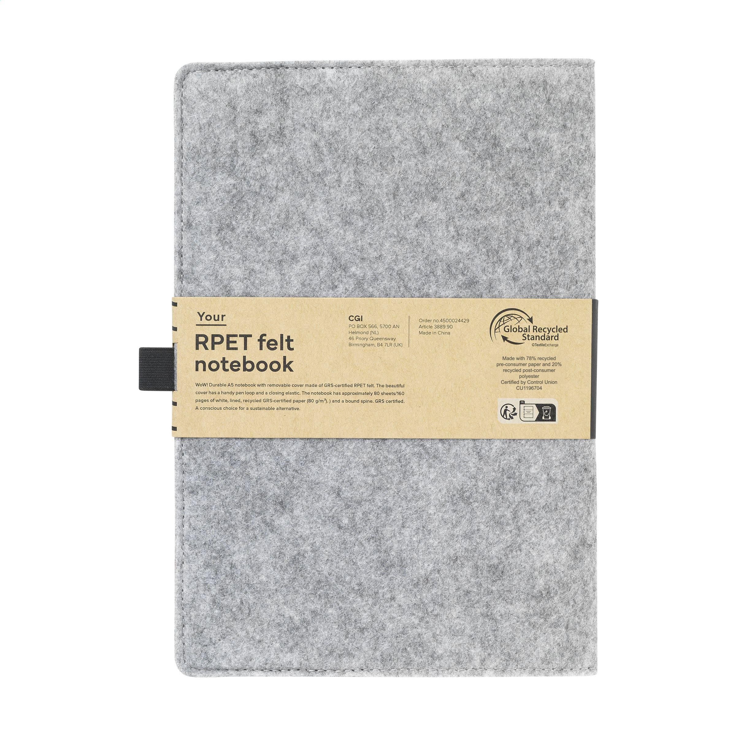 Felty Grs Rpet Paper Notebook A5