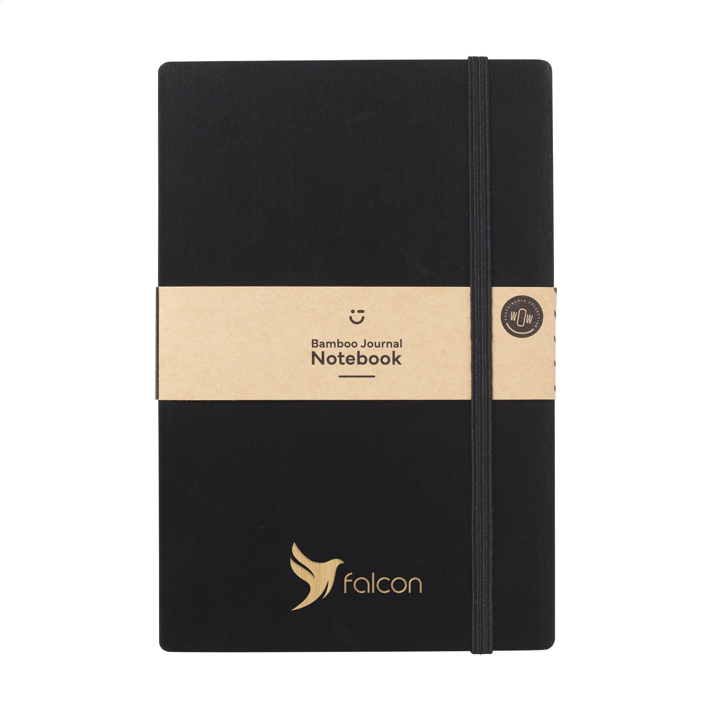 Bamboo Journal Naked Spine Paper Notebook Black A5