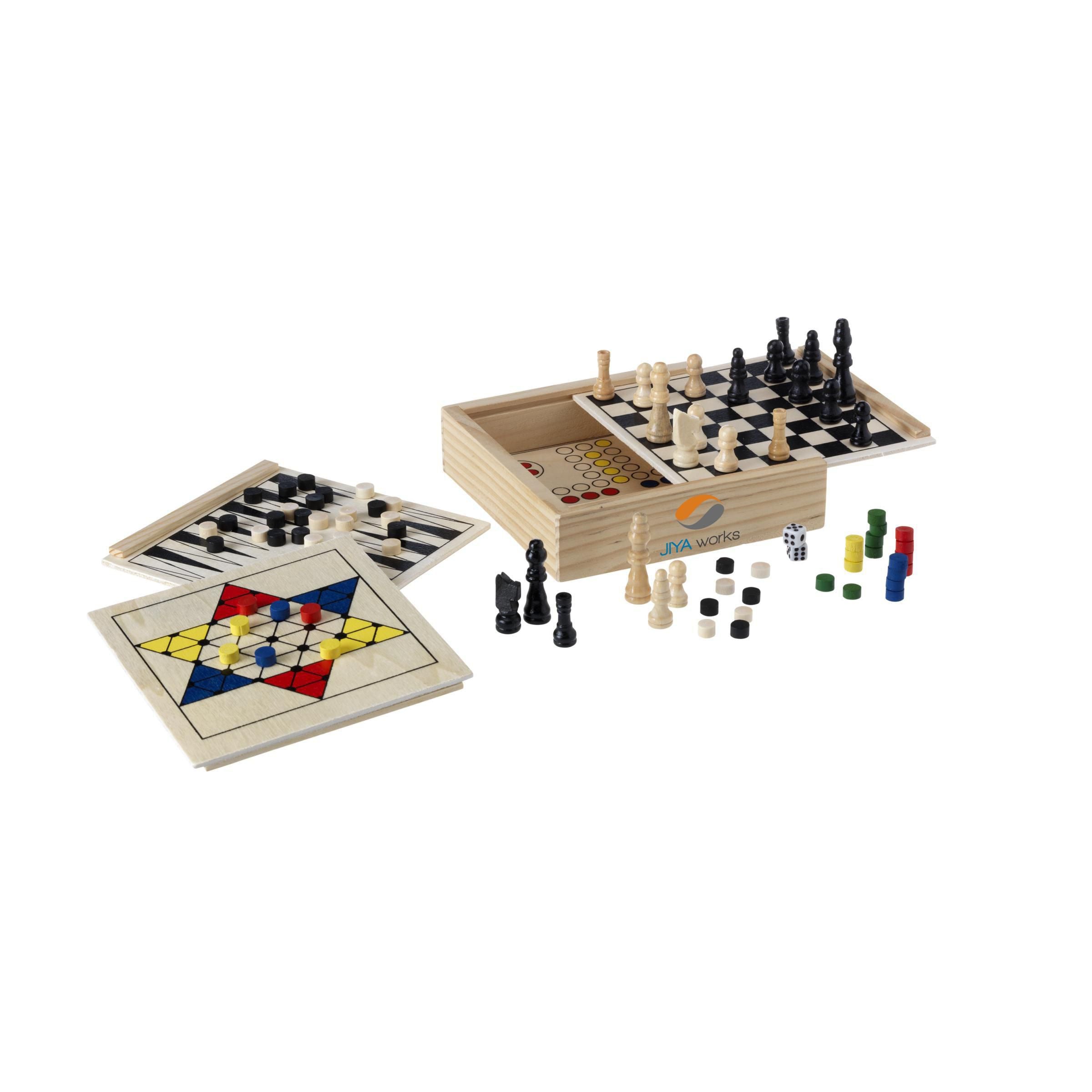 Woodgame 5-In-1 Game Set