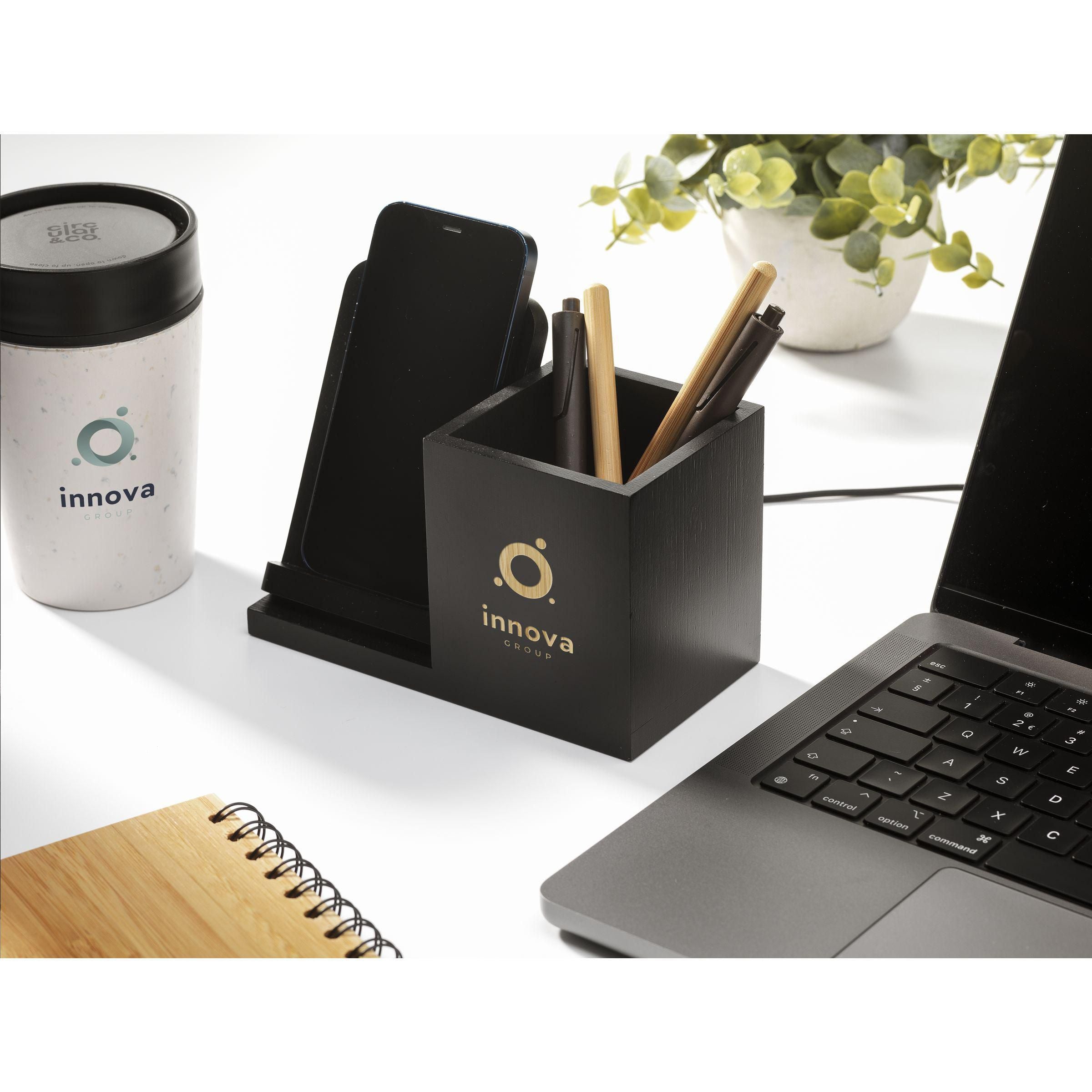 Bamboo Boss 15W Charger/Pen Holder