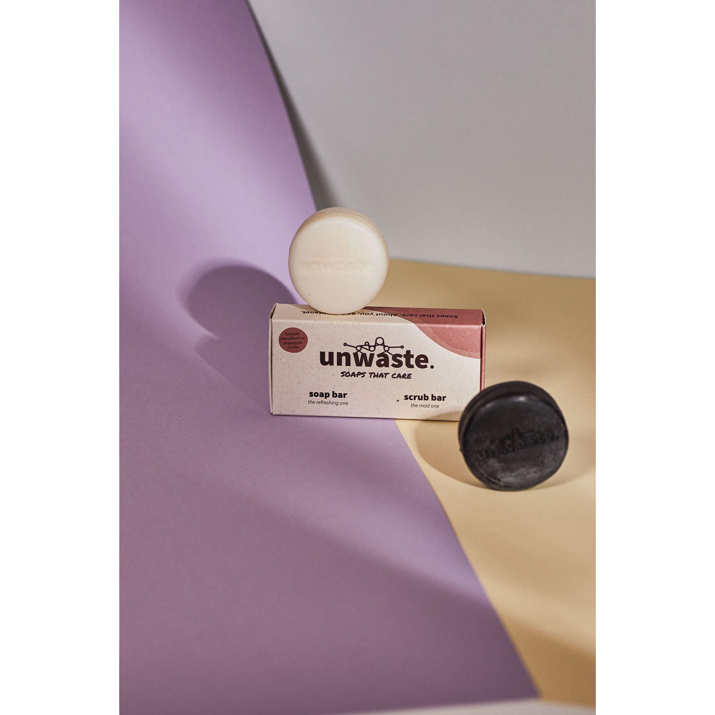 Unwaste Duopack Soap & Scrub Bar