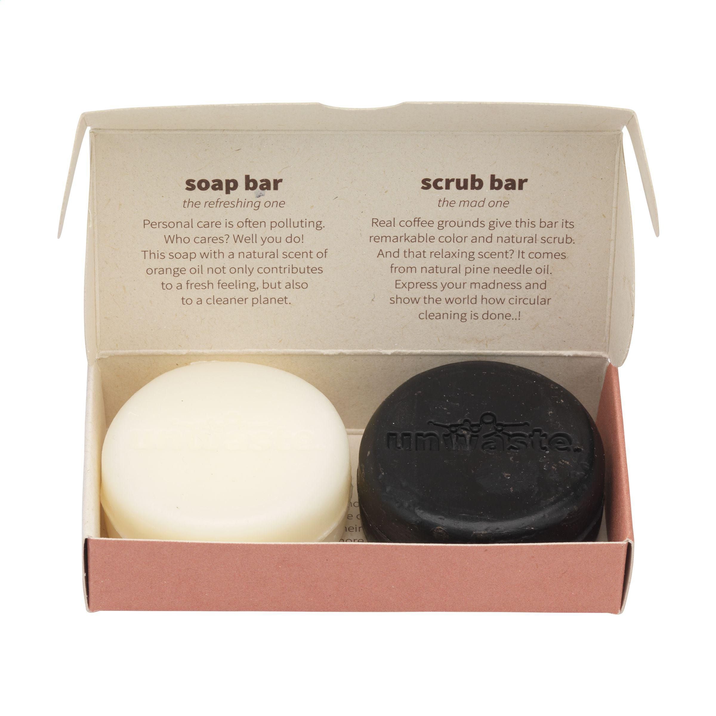 Unwaste Duopack Soap & Scrub Bar