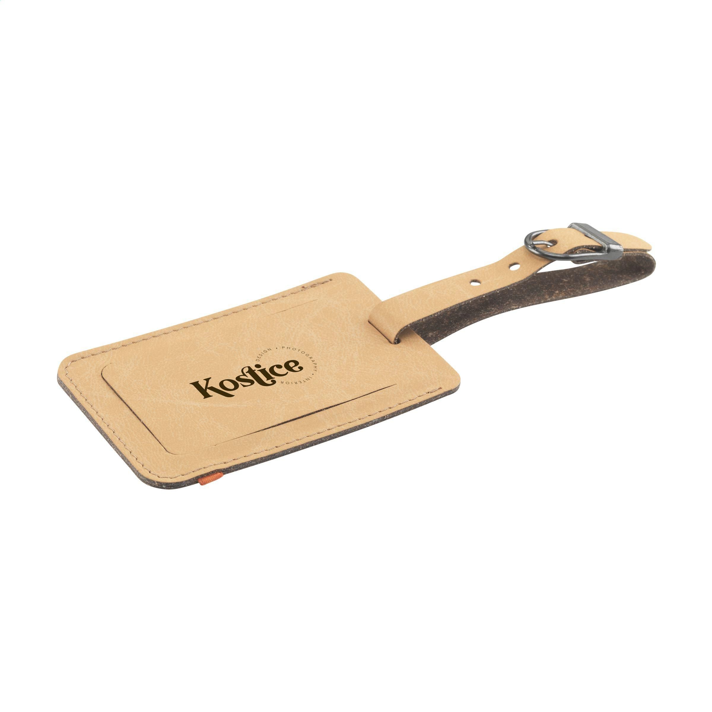 Recycled Leather Luggage Tag