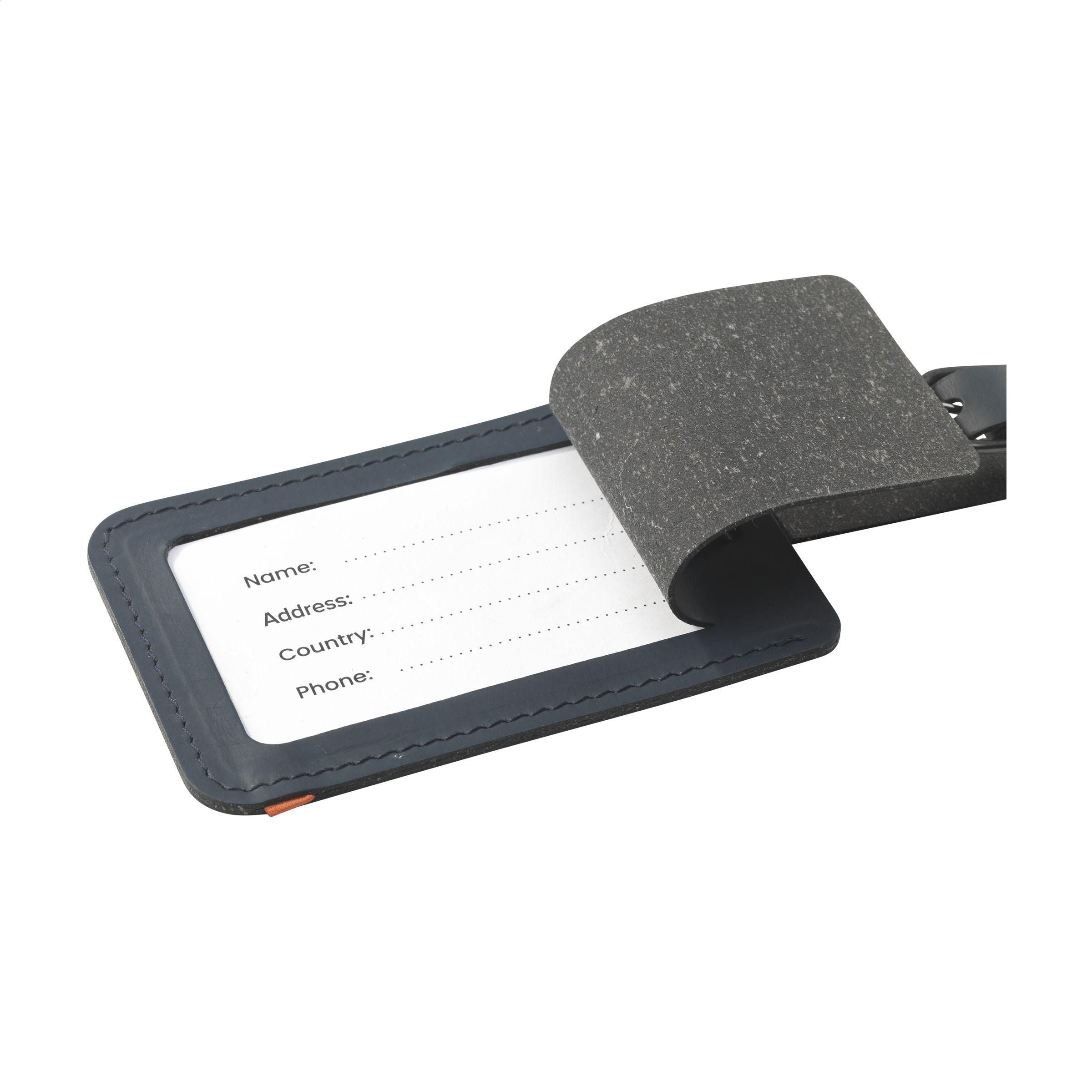 Recycled Leather Luggage Tag