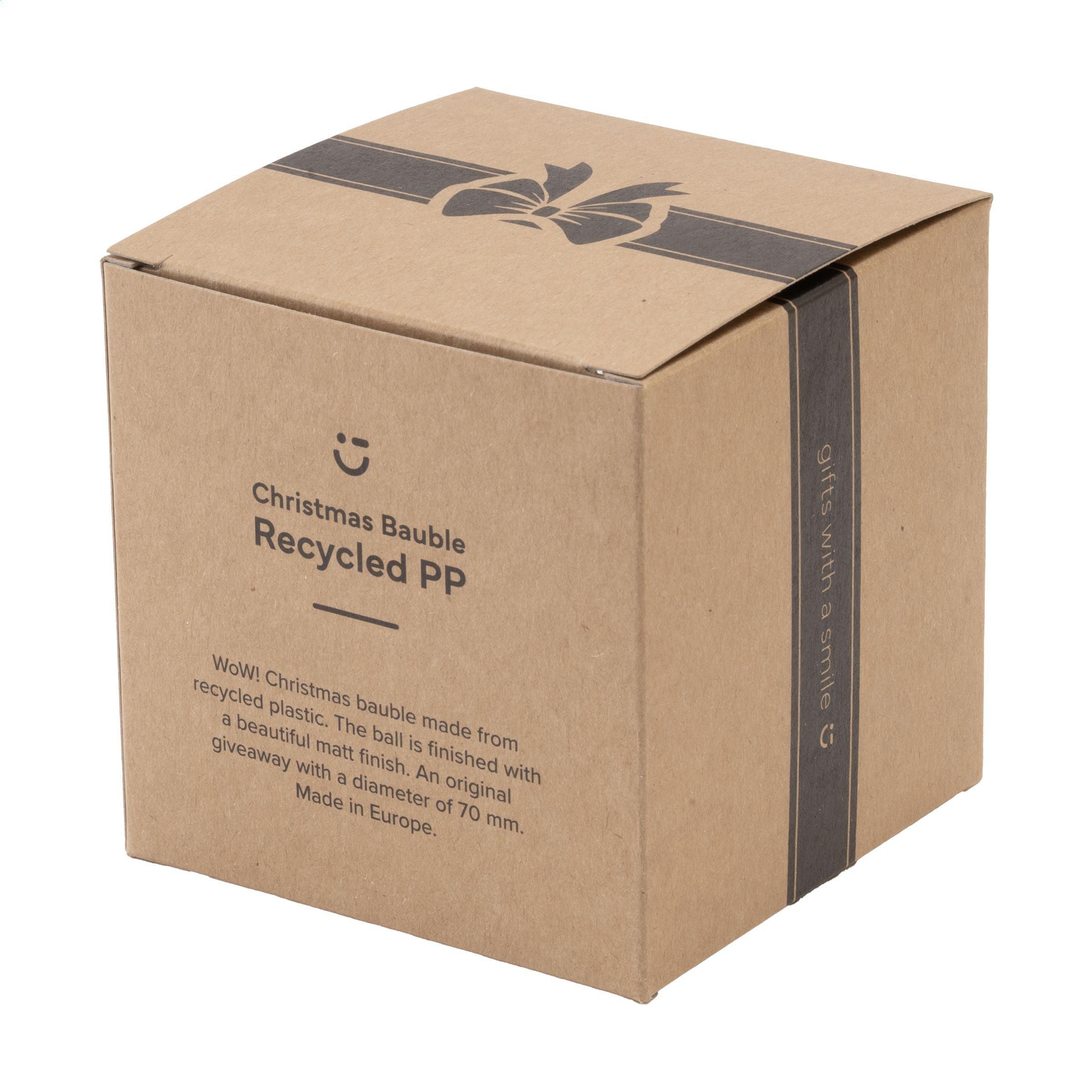 Christmas Bauble Ø7cm Recycled Pp Box - Made In Europe