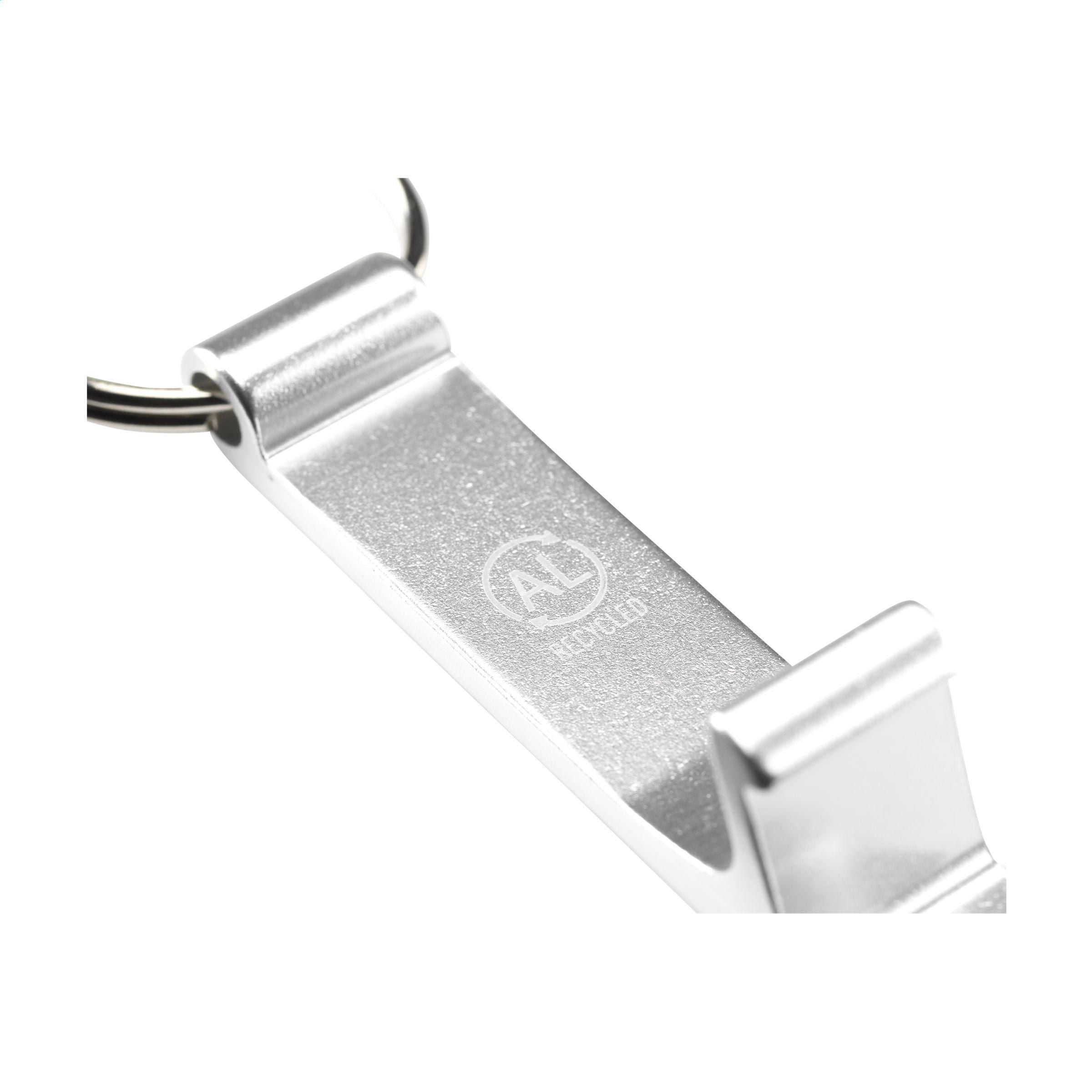 Alu Opener Phone Stand Grs Recycled Keyring