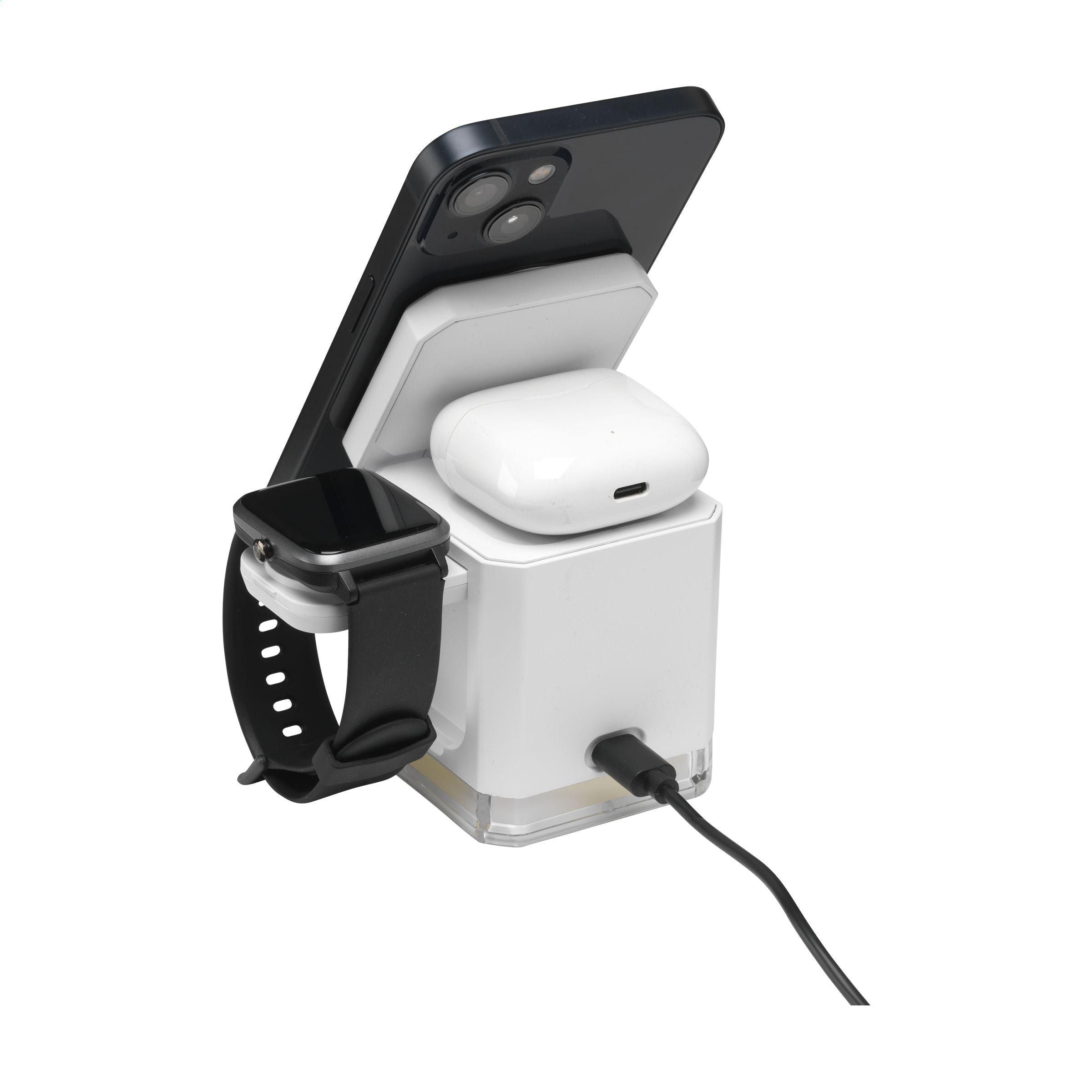 Cube Magsafe 3-In-1 Rcs Recycled Abs Charging Stand