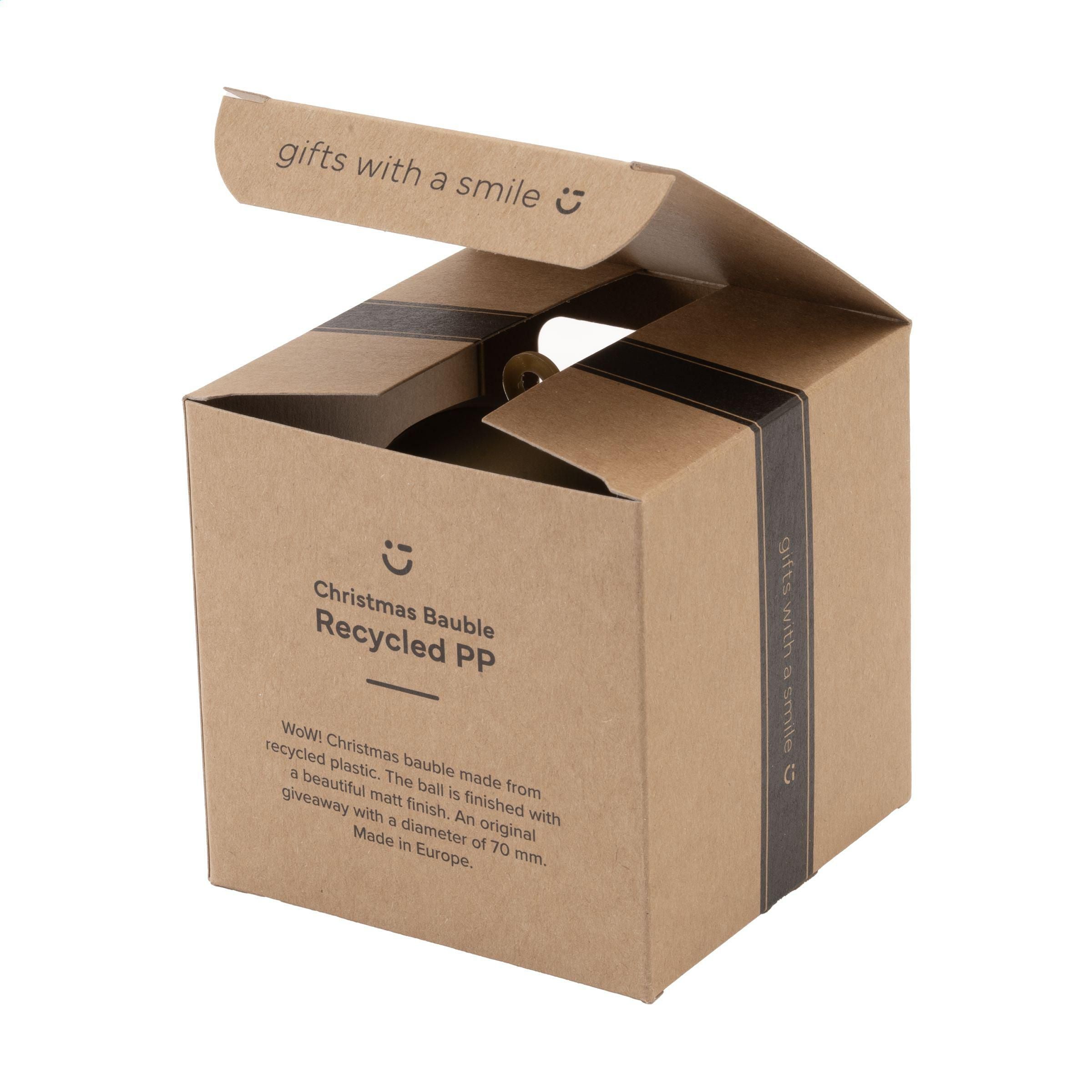 Christmas Bauble Ø7cm Recycled Pp Box - Made In Europe