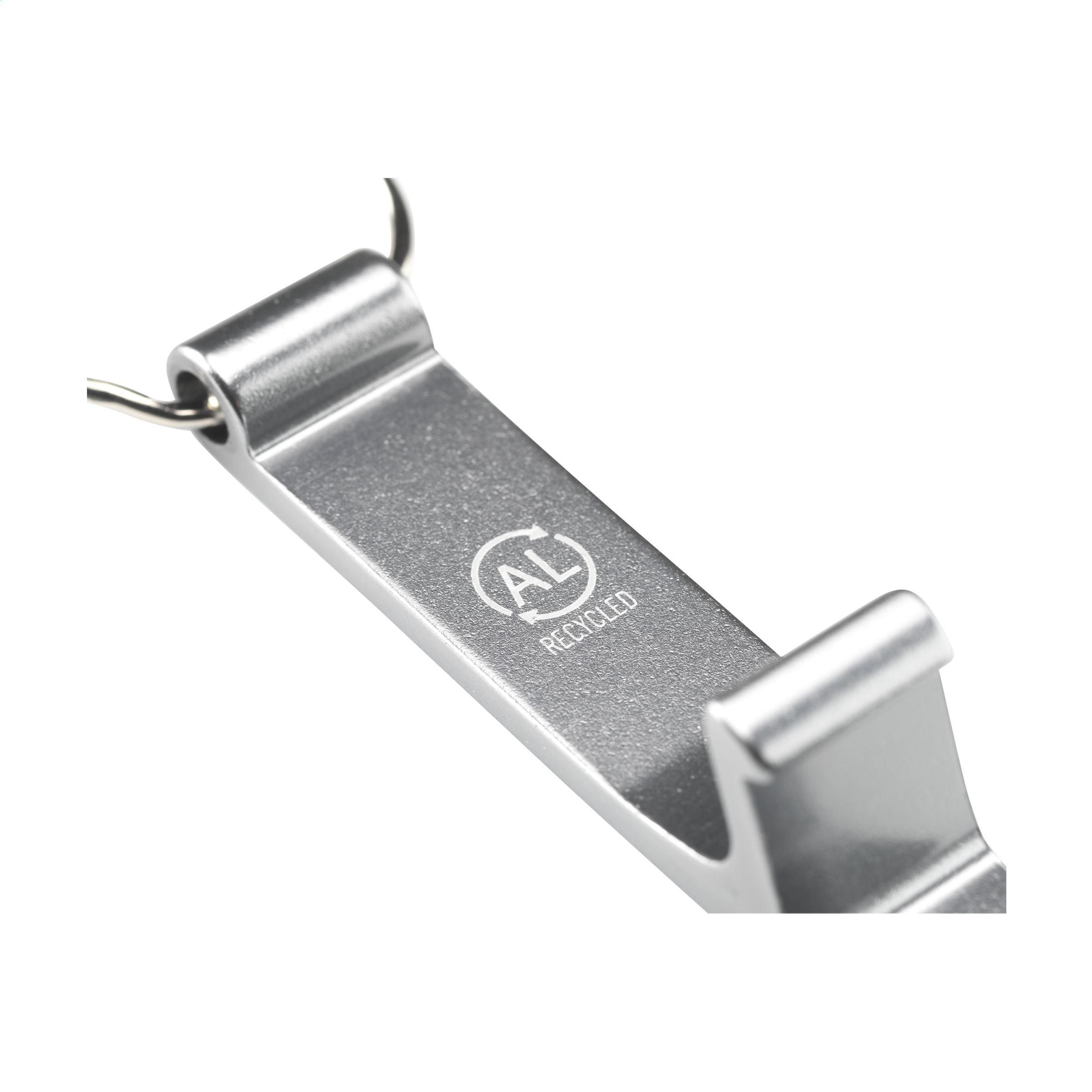 Alu Opener Phone Stand Grs Recycled Keyring
