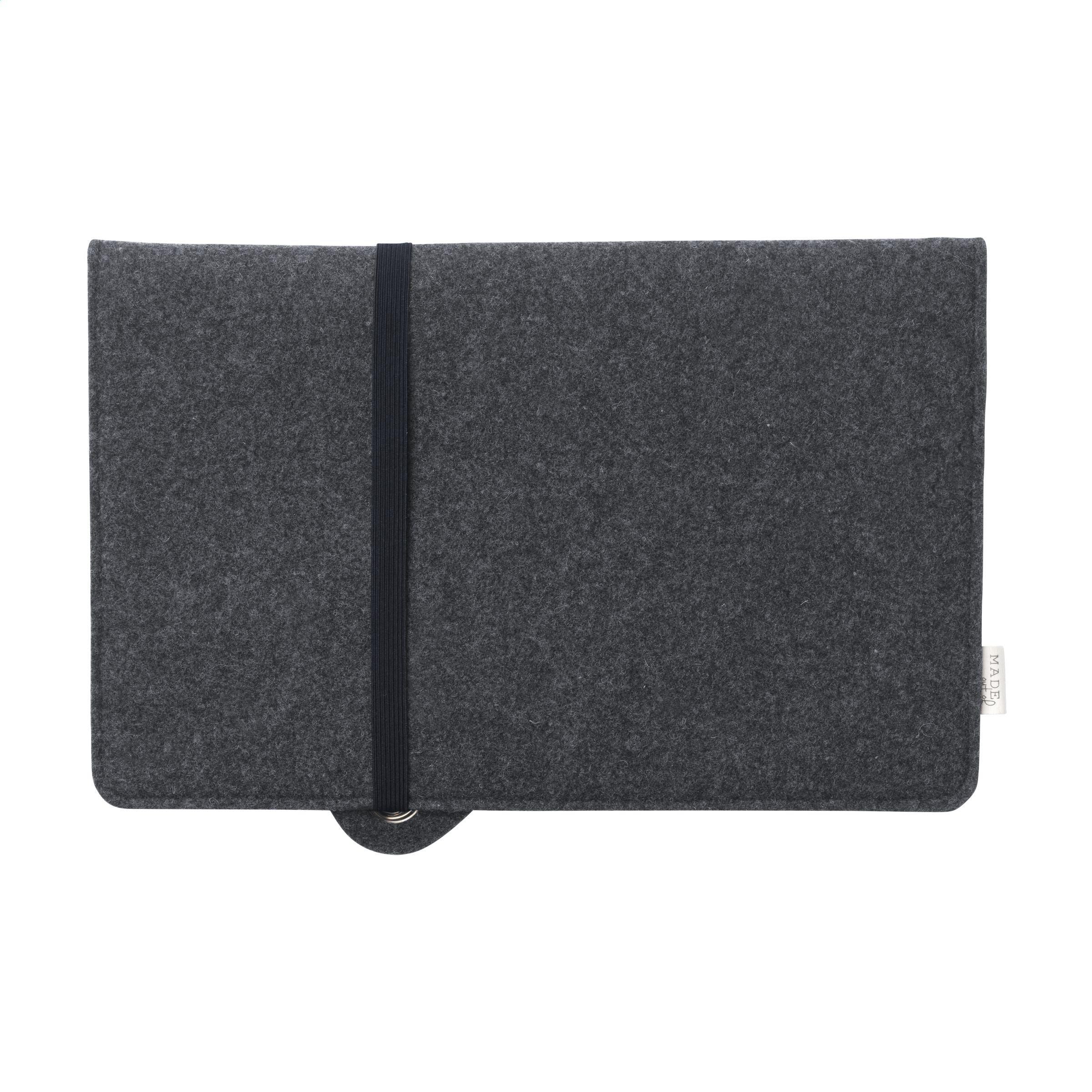 Recycled Felt & Apple Leather Laptop Sleeve 14 Inch