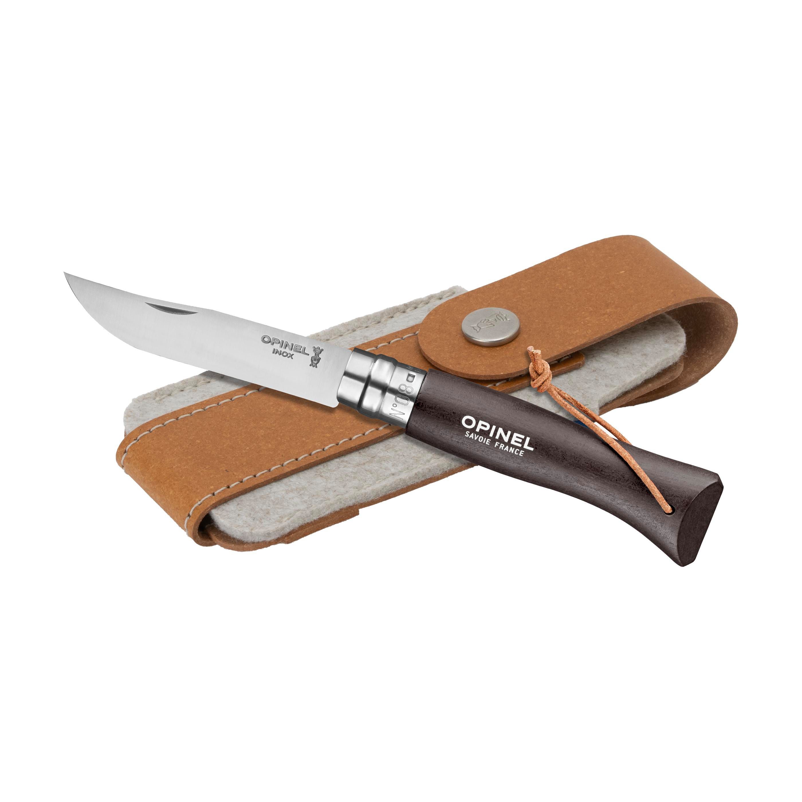 Opinel Colorama No 08 Pocket Knife In A Belt Pouch