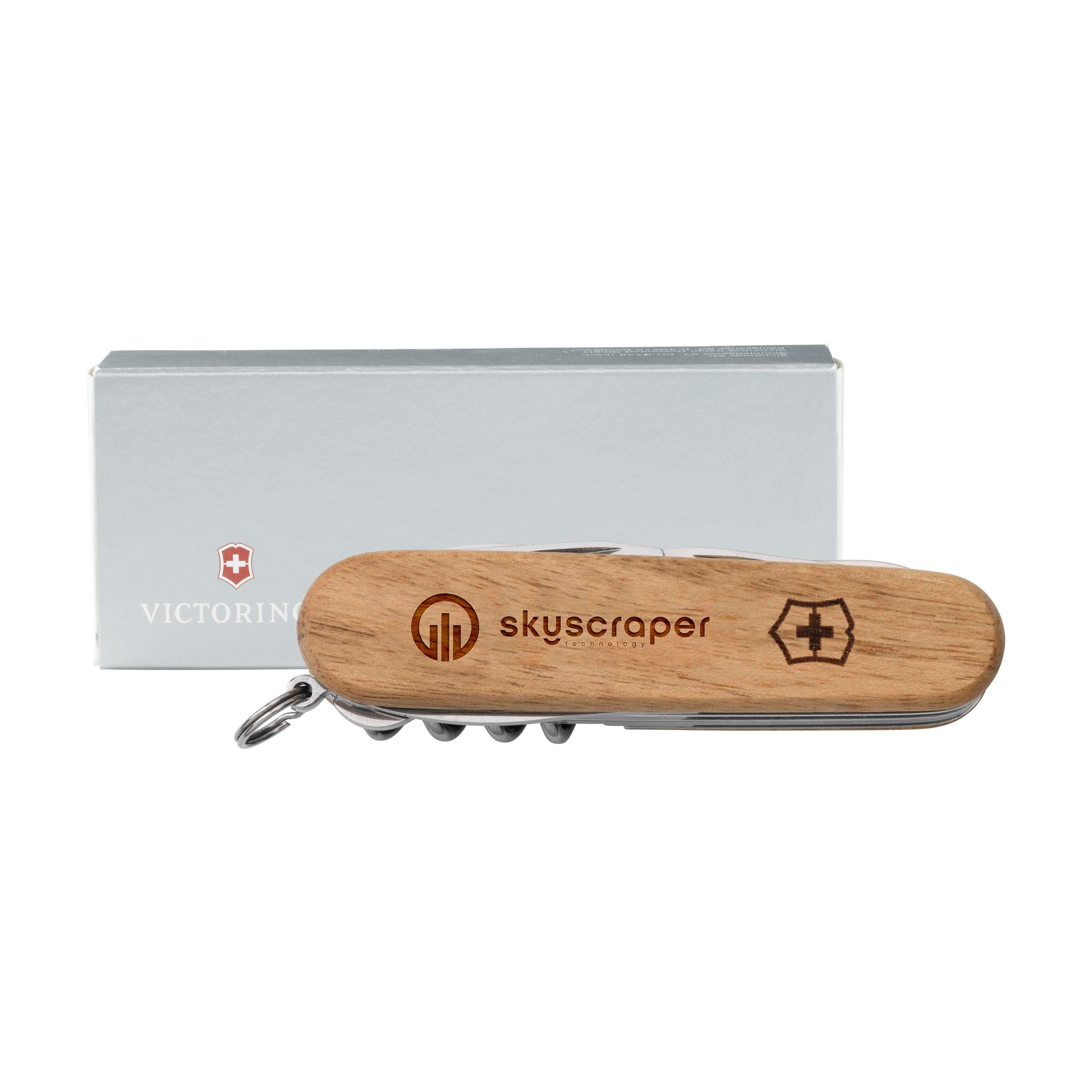 Victorinox Huntsman Wood Pocket Knife In A Gift Box