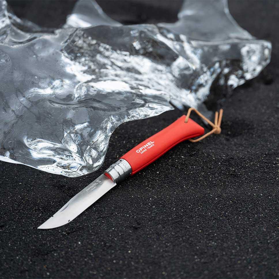 Opinel Colorama No 08 Pocket Knife In A Belt Pouch