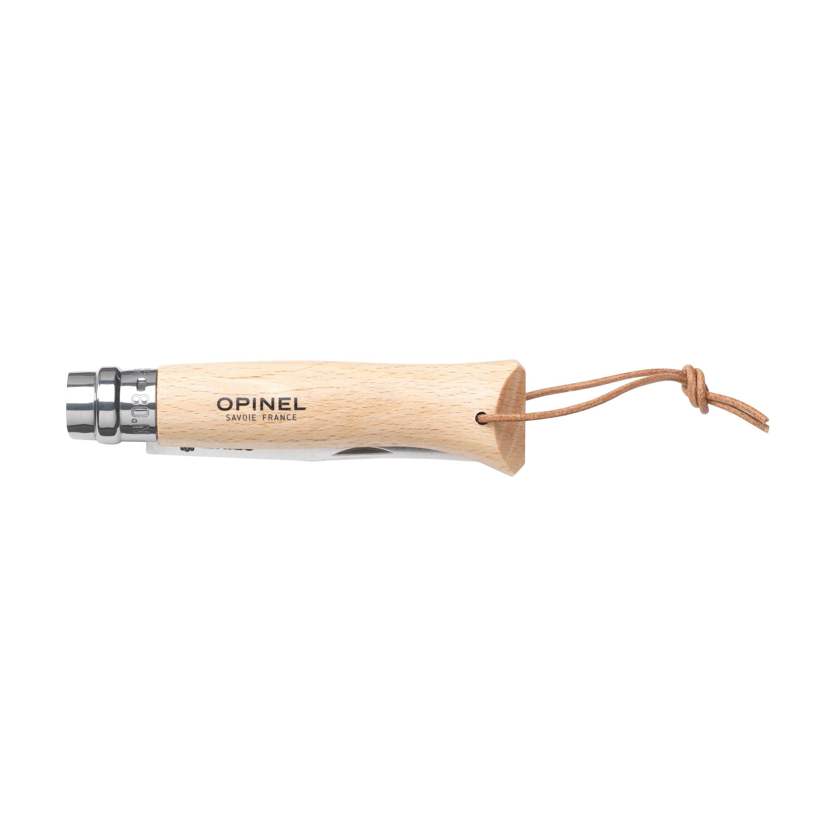 Opinel Inox No 8 Pocket Knife In A Belt Pouch