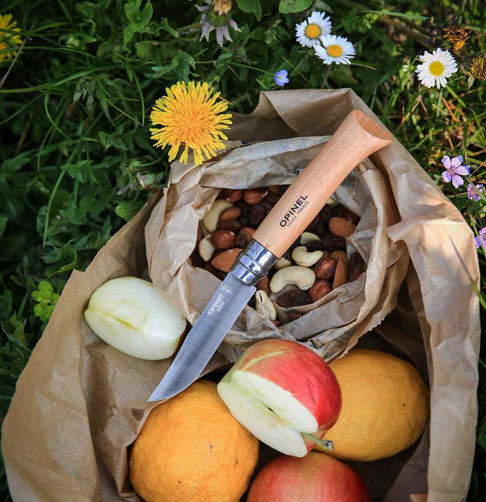 Opinel Inox No 08 Pocket Knife In A Belt Pouch
