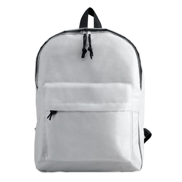 Polyester Backpack with Zipped Outer Pocket