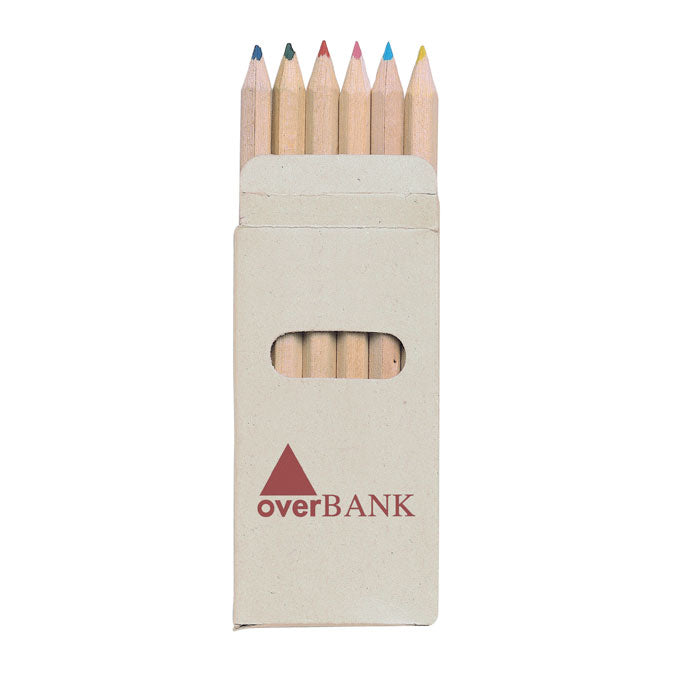 6 coloured pencils in box