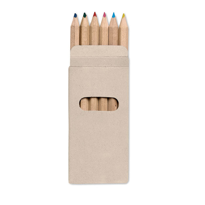 6 coloured pencils in box