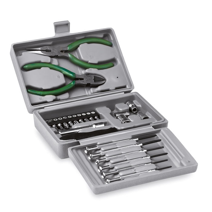 Foldable 25 piece tool set