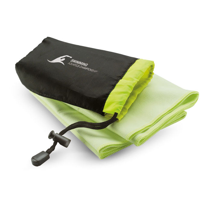 Sport towel in nylon pouch