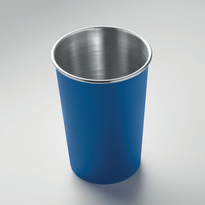 Recycled stainless steel cup