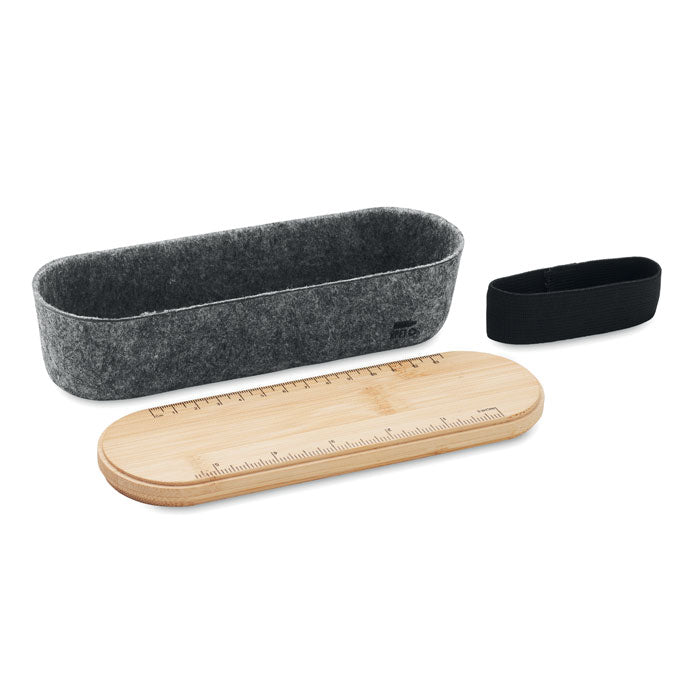 RPET felt pencil case with lid