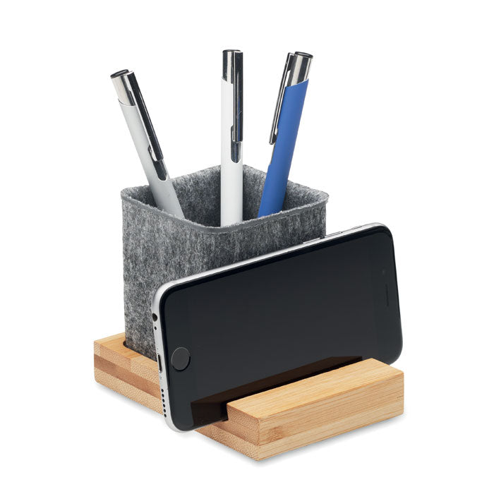 RPET felt pen pot phone stand