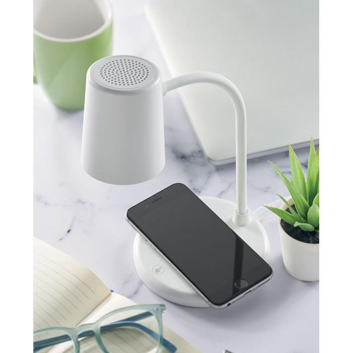 Wireless charger, lamp speaker