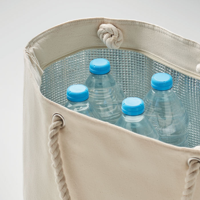 Beach cooler bag in cotton