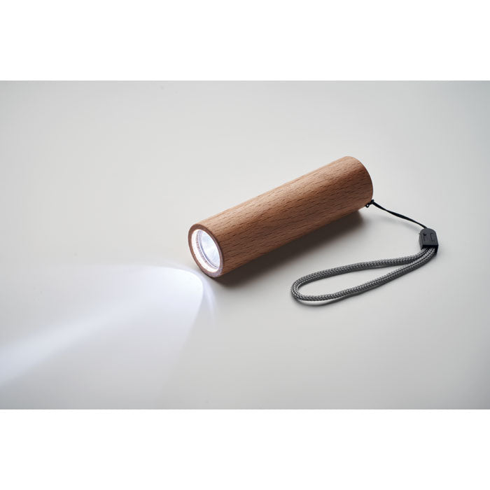 Beech wood rechargeable torch