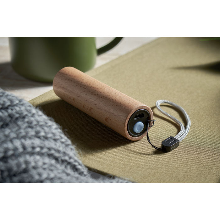 Beech wood rechargeable torch