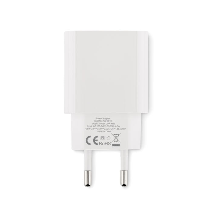 20W 2 port USB charger EU plug