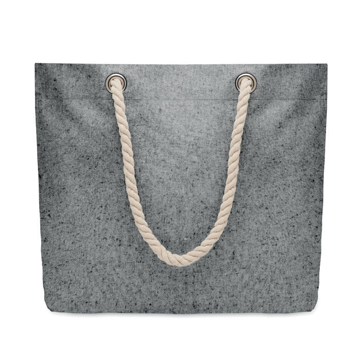 Cord Handle Beach Bag in Cotton