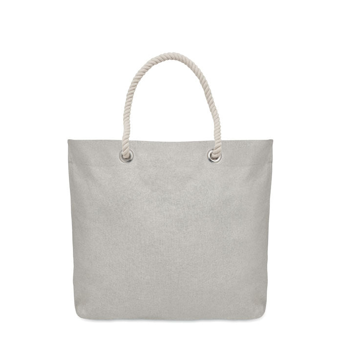 Cord Handle Beach Bag in Cotton