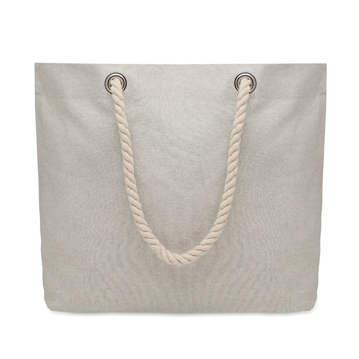 Cord Handle Beach Bag in Cotton