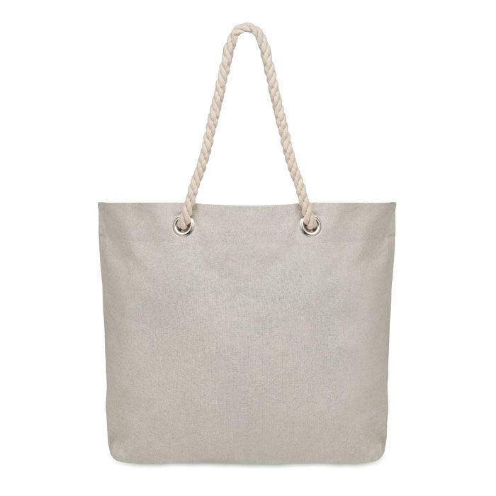 Cord Handle Beach Bag in Cotton
