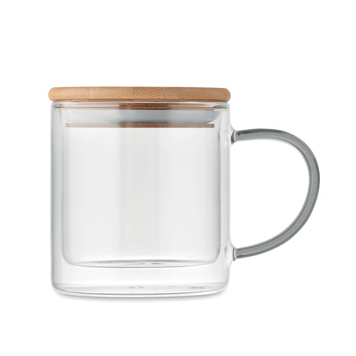 Double wall borosilicate mug