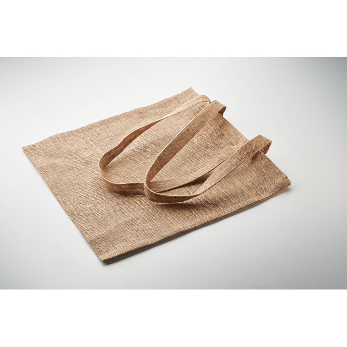 Jute long handled shopping bag