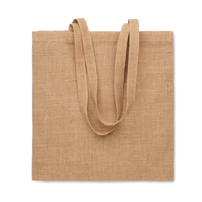 Jute long handled shopping bag