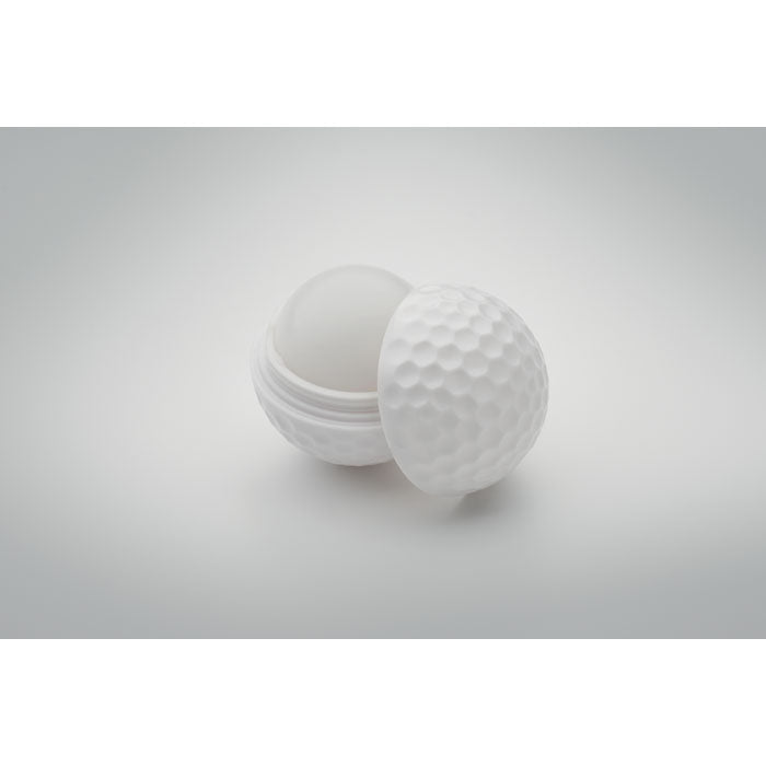 Lip balm in golf ball shape