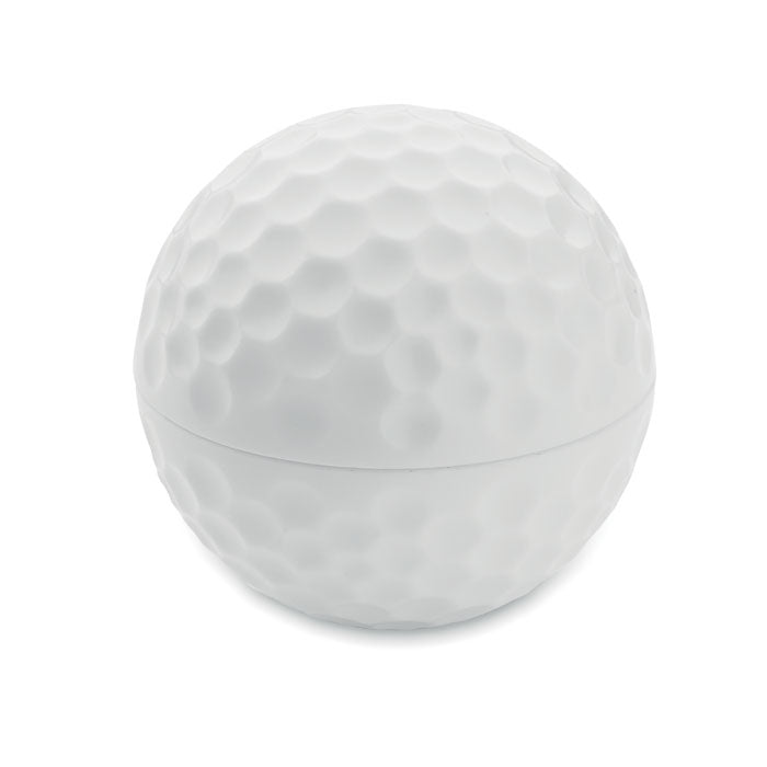 Lip balm in golf ball shape