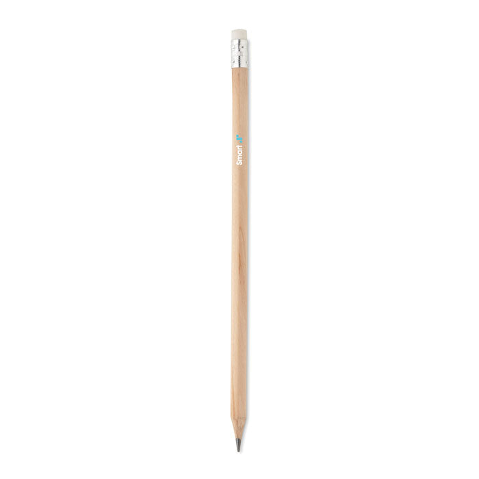 Natural pencil with eraser