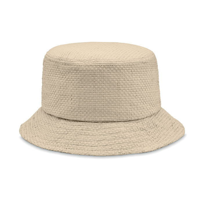 Paper straw bucket hat