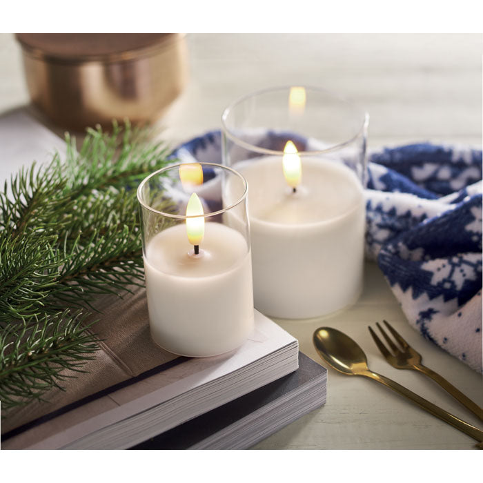 LED Candle in Glass Holder