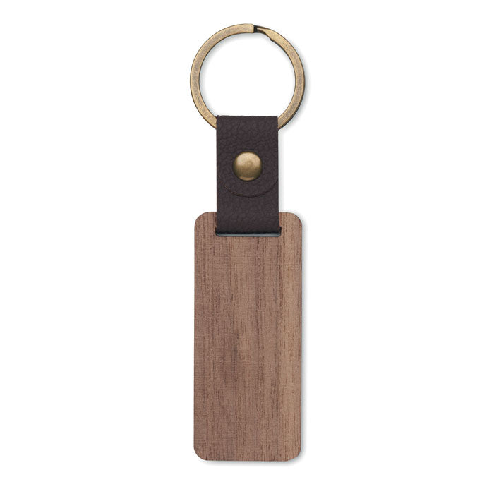 Key ring in walnut and PU