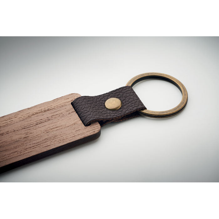 Key ring in walnut and PU