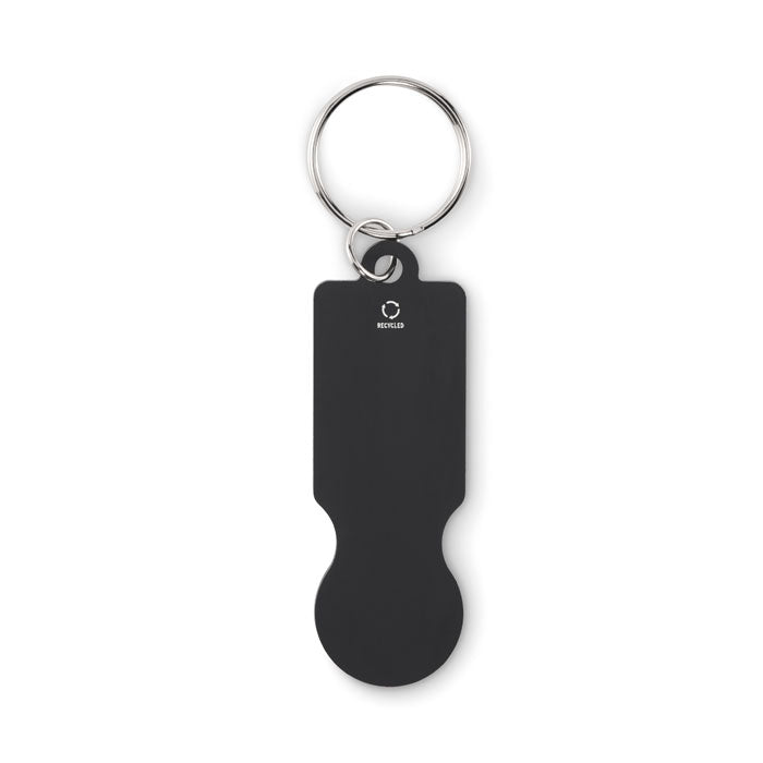 Key ring with trolley token