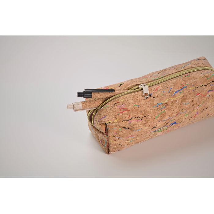 Coloured cork pencil case