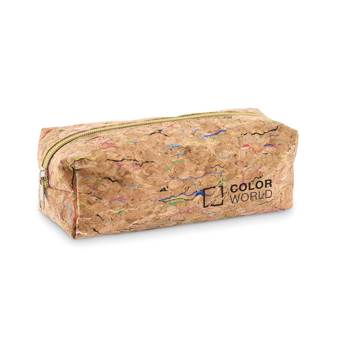 Coloured cork pencil case