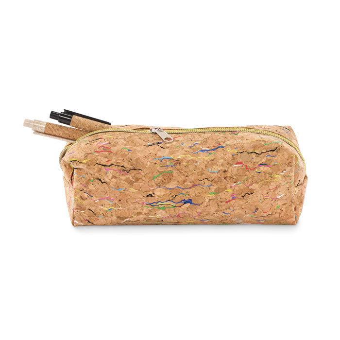 Coloured cork pencil case